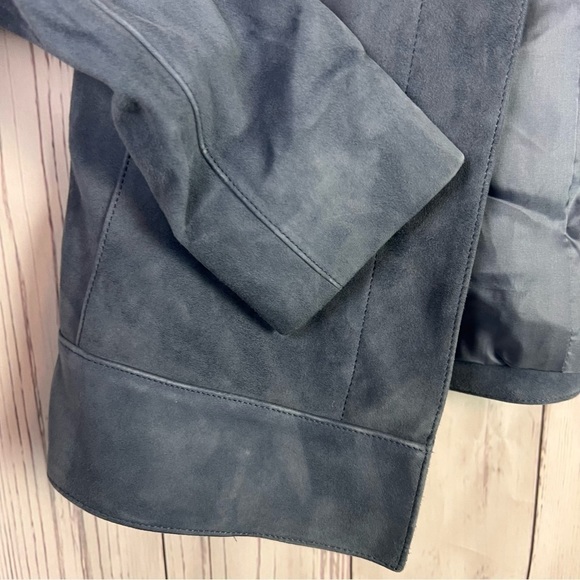 Lafayette 148 New York | light blue suede jacket - Picture 5 of 8